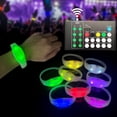 thumbnail image 3 of 20PCS LED Silicone Bracelets With 24Keys Remote Controller Party Event Wedding DJ Bar Concert Glow Wristband, 3 of 8