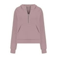 thumbnail image 3 of lnmuld Womens Zip Up Hoodies Women's Zip Up Hoodie Pullover Winter Warm Soft Casual Loose Fit Long Sleeve Sweatshirt with Pocket for Outdoor Size:M, 3 of 5