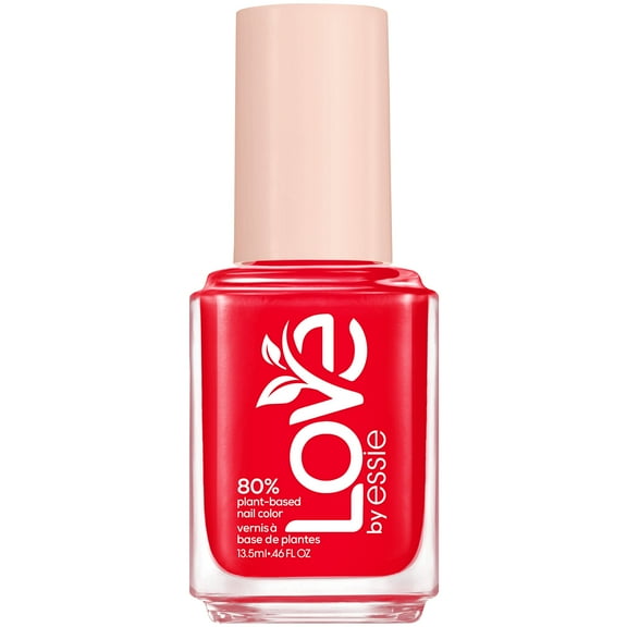 LOVE by essie Nail Polish, 80% Plant-based, Salon-Quality, Vegan, Red, Lust For Life, 0.46 Fl Oz
