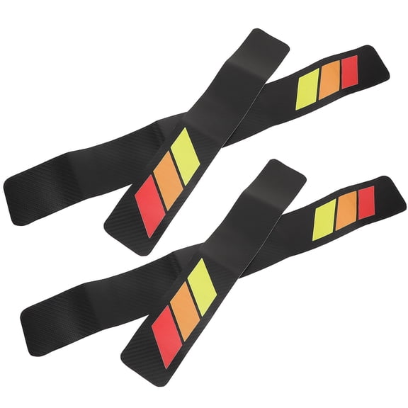 UPGRATOR 4Pcs Auto Door Sill Protector with Protective and Decorative Features 11.8x2.8x0.04in