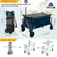 thumbnail image 4 of COOS BAY Heavy-Duty Folding Collapsible Utility Wagon, Dark Blue, 4 of 7
