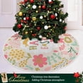 thumbnail image 6 of GZHJMY Easter Tree Skirt Home Decoration Large Round Bunny Colorful Flower Christmas Tree Skirt for Holiday Party Home Christmas Day Ornaments, 35.4", 6 of 6