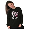 thumbnail image 3 of My Color Pink Breast Cancer Awareness Women Plus Size Crewneck Sweatshirt Brisco Brands 5X, 3 of 5