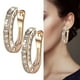 thumbnail image 3 of Pendientes de cristal dorados Bling Bling ligeros y brillantes, 3 of 10