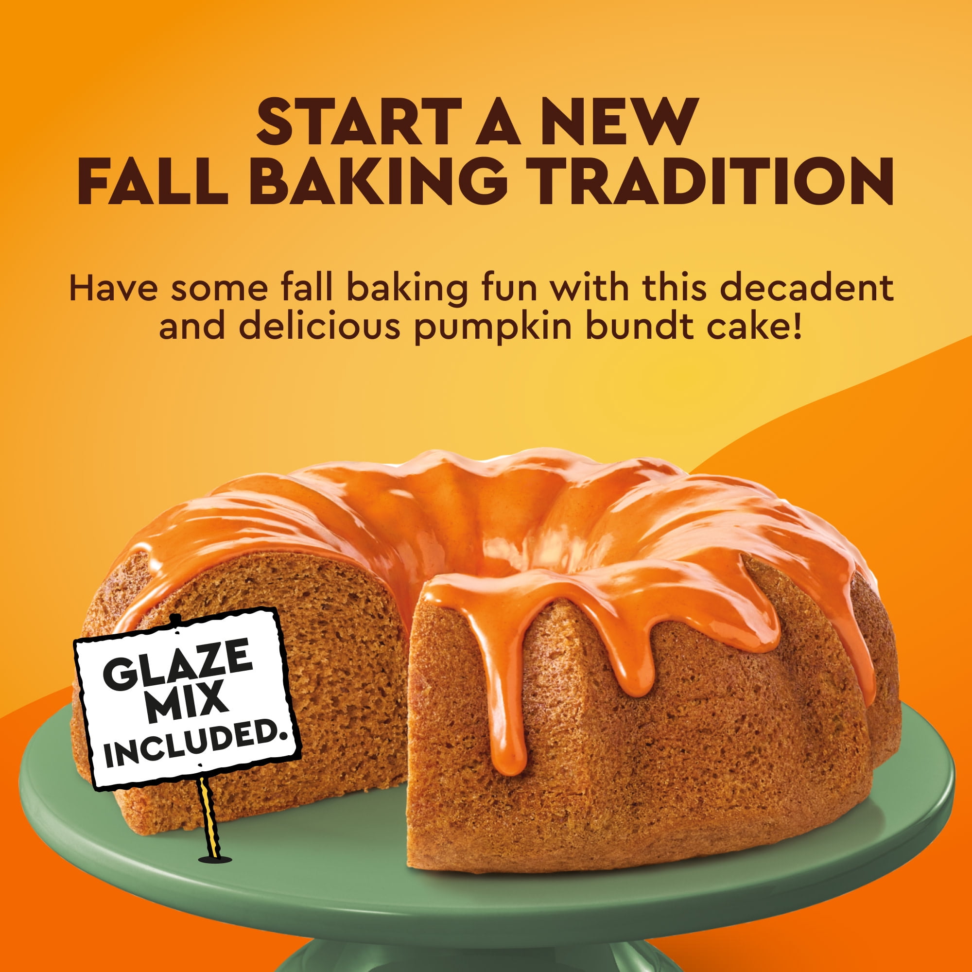 Duncan Hines Snoopy The Great Pumpkin Bundt Cake & Glaze Mix, 20.53 oz.