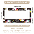 thumbnail image 3 of 1 Pcs Colorful Unicorn Pattern with Girls Just Wanna Have Fun" License Plate Frame, License Plate Cover for Car Decorative Parts, Aluminum License Plate Bracket Holder Rust-Proof for US Standard Car, 3 of 9