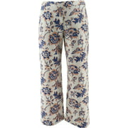 Dennis Basso Printed Luxe Crepe Pull-On Wide-Leg Pants Blue XL NEW A377496