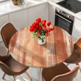 thumbnail image 2 of Orange Beige Ombre Round Tablecloth 36-44 Inch Round Fitted Table Cloth with Elastic Edge, Modern Abstract Art Oil Painting Waterproof Table Cover Protector for Outdoor Picnic Party Dining, 2 of 9