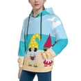 thumbnail image 2 of Kdxio Gnomes On The Beach Pattern Boys Athletic Unisex Boys Girls Hoodie with Pocket Sweatshirts-Medium, 2 of 6