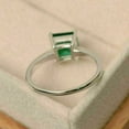 thumbnail image 4 of 2Ct Princess Cut Simulated Green Emerald Women's Solitaire Engagement Ring 14K White Gold Plated, 4 of 4