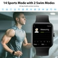 thumbnail image 4 of EEEkit Smart Watch Fitness Health Tracker Waterproof Smartwatch, 1.4 in, Aluminum Case, Black Band, 4 of 9