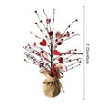 thumbnail image 3 of Valentine's Day Berry Tree 18 Inch, Artificial Red Berry Branches with Hearts, Tabletop Decor for Living Room, Wedding & Romantic Arrangements, 3 of 6