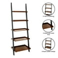 thumbnail image 2 of Convenience Concepts French Country 5-Tier Bookshelf Ladder, Dark Walnut/Black (Furniture), 2 of 3