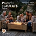 thumbnail image 6 of SUMMIT LIVING All-Weather Wicker Patio Furniture Set With 42" Fire Pit Table, 5-Piece Outdoor Patio Conversation Set, Gray, 6 of 16