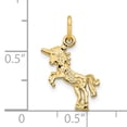 thumbnail image 3 of 10k Yellow Gold Unicorn Necklace Charm Pendant Mythical, 3 of 7