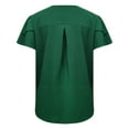 thumbnail image 5 of BAODANN Women Fashion Casual Business Work Shirt Round Neck Short Sleeved Burnout Tee Shirts Athletic Short Sleeve Shirt Women Tops Women Casual Long Sleeve Tops for Women Short Sleeve Athletic Top, 5 of 5