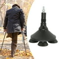 thumbnail image 4 of Walking Cane Quad Foot, Aluminum Alloy Avoid Stumbling Shock Absorption  Traction Prevent Falling Four Point Cane Tip 360° Rotation  For Daily Walking, 4 of 8