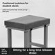 thumbnail image 3 of 2pcs Student Cushion Chair Cushion Square Stool Thickened Sedentary Stool Butt Pad., 3 of 5