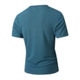 thumbnail image 5 of Cmfcve Ribbed Henley T-Shirt for Men Short Sleeve Slim Fit Muscle Shirt Cotton Casual Button Tops, 5 of 8