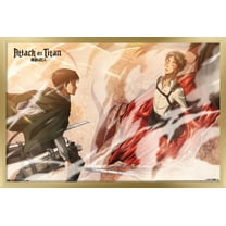 Attack on Titan - Wind Wall Poster, 14.725" x 22.375", Framed
