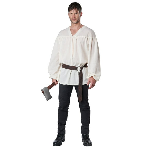 Renaissance Peasant Shirt Adult Costume (Beige)