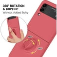 thumbnail image 5 of Samsung Galaxy Z Flip 3 5G Case, Galaxy Z Flip 3 5G Cover 6.7'', Silicone Soft Gel Rubber Bumper Shockproof Anti-Scratch Protective Phone Case with Ring for Galaxy Z Flip3 5G 2021-New Red, 5 of 15