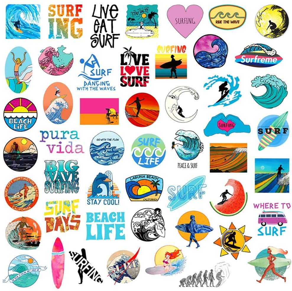 vinyl surf stickers