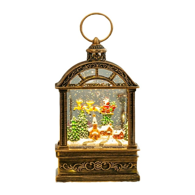 Lámpara de bola de nieve navideña Macarena decorativa musical con luz de noche PVC 11 x 6,5 x 21 cm