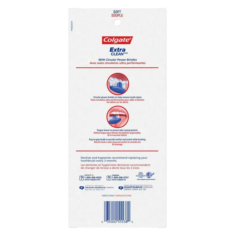 Colgate Extra Clean Soft Toothbrush, Full Head, 6 Count