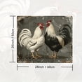 thumbnail image 4 of Dish Drying Pad, Rustic Farmhouse Style Rooster Pattern Washing Machine Dust Cover Pad, Washstand Drain Mat, Soft Faucet Absorbent Mat, Washstand Cup Mat, Kitchen Accessories, Bathroom Accessories, 4 of 7