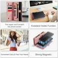 thumbnail image 6 of Feishell Durable 2- In-1 Magnetic Detachable Wallet Case for Samsung Galaxy A53 5G,for Women Men,Premium PU Leather Zipper Pocket Flip Multi Card Slots Purse Phone Case with Wrist Strap,Pink, 6 of 9