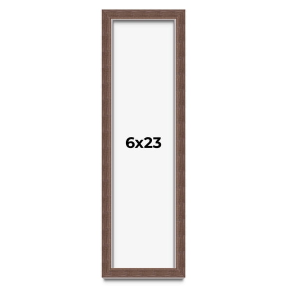 6x23 Shadow Box Frame Brown | 1.125 inches Deep Real Wood Rustic Shadowbox Display Frame | UV
