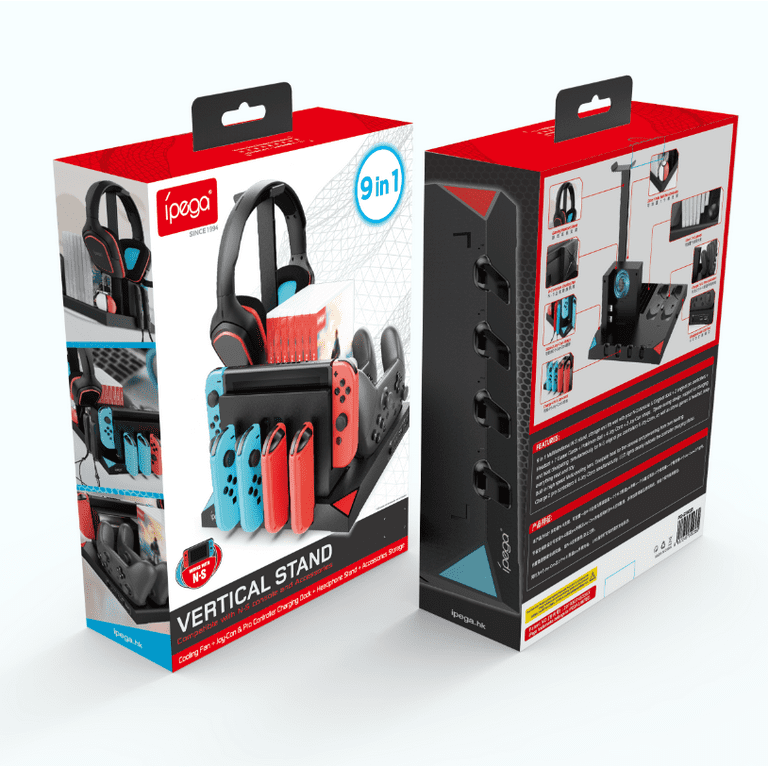 New Cooling Fan with Vertical Stand for Nintendo Switch Using for Holding and Charging Console and Accessories
