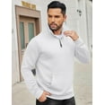thumbnail image 3 of COOFANDY Men 1/4 Zip Polo Sweatshirt Long Sleeve Lightweight Collar Pullovers for Spring Fall Winter, 3 of 7