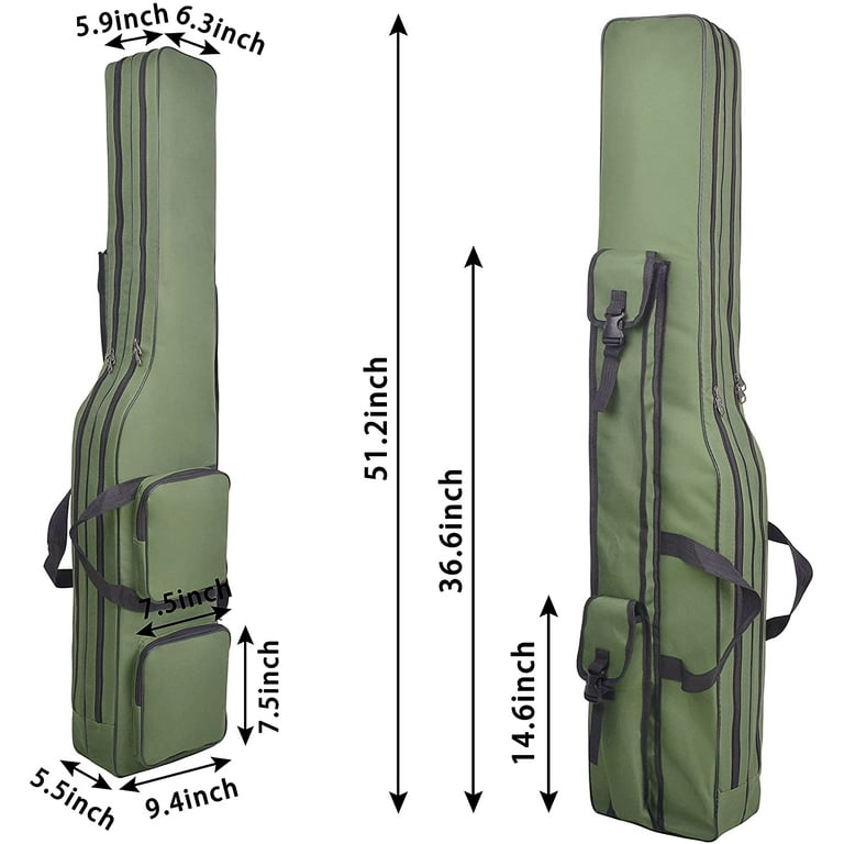  Fishing Rod Case, Waterproof Portable Fishing Rod Bag