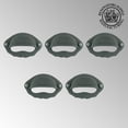 thumbnail image 2 of Renovators Supply Black Cabinet Cup Bin Pull 3" W x 2" H Antique Wrought Iron Kitchen Drawer or Dresser Handles w/Rust Resistant Cup Bin Pulls w/Screws Pack of 5, 2 of 10