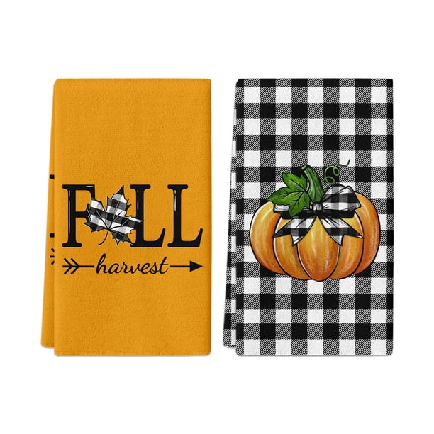 Juego de toallas de mano ANTPFAE, cosecha de otoño, calabaza y hojas de arce