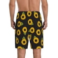 thumbnail image 4 of Lsque Sunflowers Mens Sleep Pajama Shorts,Short Pajama Pants, Cotton Ultra-Soft Knit-XX-Large, 4 of 9