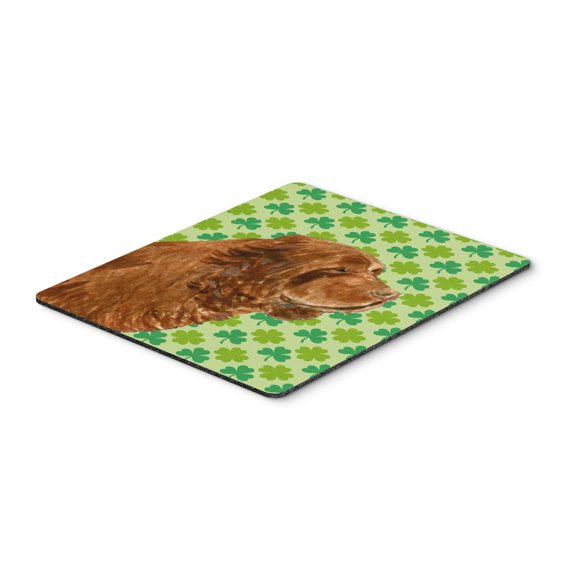 Caroline's Treasures SS4441MP Sussex Spaniel   Shamrock Portrait Mouse Pad, Hot Pad or Trivet, Large,