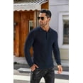 thumbnail image 4 of COOFANDY Men's Long Sleeve Lightweight Knit Polo Shirt - Fashion Casual Collared T-Shirt Sweater, 4 of 8