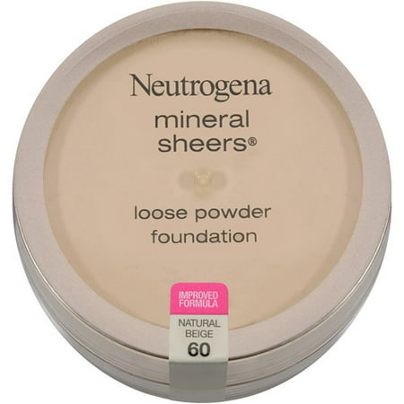 Neutrogena Mineral Sheers Loose Powder Foundation SPF 20, Natural Beige 60, 0.19 oz