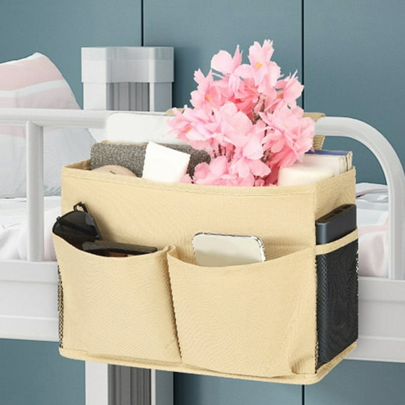 Bedside Caddy Hanging Organizer Multifunctional Storage Bag For Bunk Bed Car Seat College Dorm Rooms Home Textile Storage Solution