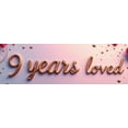 thumbnail image 4 of LUUFILx 9 Years Loved Anniversary Banner Heart Decor Backdrop Party Supplies Event Decoration Celebration Photo Props Background, 4 of 8