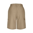 thumbnail image 2 of Pantalones cargo casuales de hombre con cremallera y cordón ajustable - Pantalones cortos de verano ajustados, varias tallas, 2 of 4