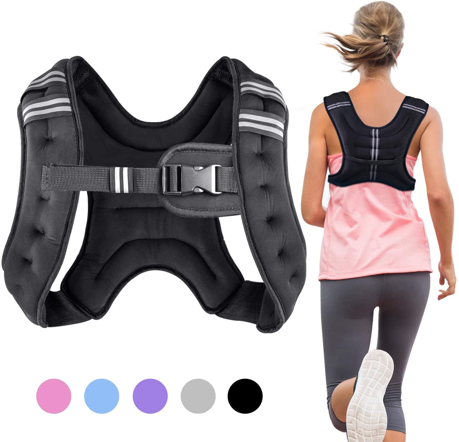 16KG WEIGHTED WEIGHT VEST ADJUSTABLE MMA GYM TRAINING EXERCISE SPORT FITNESS 