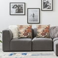 thumbnail image 2 of Chinese style pillow cover, pagoda pillow cover, unique Asian scenery, white and brown pillowcase, farmhouse sofa, bedroom, home decoration, cushion cover 1 set of 2, various sizes, 2 of 7