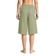 thumbnail image 5 of Utoimkio Elastic Waist Textured Culottes for Women Casual Loungewear Shorts with Tassel Drawstrings, 5 of 5