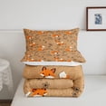thumbnail image 5 of YST Cute Fox Comforter Set for Teens Orange Fox Bedding Set Wild Animals Bedding Home Decor for Kids Comforter Twin Size Plants Floral Quilted Duvet Set, 5 of 7