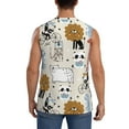 thumbnail image 4 of Pofeuu Hand Drawn Animals Print Men's Muscle T-Shirt, Sleeveless, Muscle Tank, Classic Muscle Tee Top For Men Casual Sleeveless Muscle T-Shirt Trendy Clothes-Small, 4 of 7