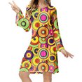 thumbnail image 1 of Qiopertar Mode Robe à Manches Longues Col Rond Imprimée Printemps/été pour Femmes en Solde à Moins de 5$ en Solde, 1 of 9